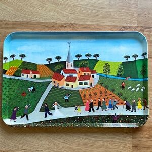 Vintage Villeroy & Boch wedding melamine Naïf Serving Tray made in Italy GUC